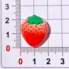 Accesorios serie fresa de fruta artificial DIY pegamento de crema pinzas para el pelo de niña llaveros zuecos materiales para funda de teléfono