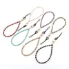 Corrente de Pedra Natural Ametista Artefato Anti-Perda Corrente de Celular Miçangas DIY Cordão de Celular Pingente de Bolsa Criativo Atacado