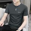 Roupa Juvenil de Modal Camiseta Masculina de Manga Curta Top de Seda Gelada de Verão Camiseta de Secagem Rápida Roupas Masculinas Casuais Versáteis