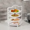 Prateleira de Armazenamento para Preparo de Cozinha Prateleira Multifuncional para Ingredientes de Panela Quente Prateleira de Armazenamento Multicamadas Prateleira para Sobras Suporte para Bandeja de Pratos