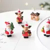 Decoraciones Navideñas Transfronterizas Mini Resina Anciano Habitación de Nieve Papá Noel Árbol de Navidad Colgante Pequeño (En caja)