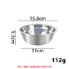 Tazón de acero inoxidable 304 para uso doméstico, tazón para mezclar de grado alimenticio, tazón para batir huevos, tazón para selección de ingredientes de olla caliente picante, tazón para cocinar