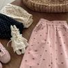 Doce Irmãzinha Bebê Menina Outono Novo Confortável Solto Casual Calças Estilosas de Perna Larga Moda Coreana Calças Longas
