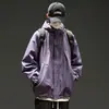 Jaqueta de montanhismo masculina transfronteiriça, estilo japonês, moderna, corte solto, com capuz, jaqueta casual de trabalho americana para primavera/outono
