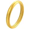 Pulsera Cerrada Corazón Sutra Método Antiguo Chapada en Oro Herencia, Mismo Estilo que en Tiendas de Oro, Anillo Sencillo con Textura Mate, Joyería de Pulsera Sólida Simple