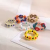 Venta Directa al por Mayor del Fabricante Anillos Pequeños Hechos a Mano con Flores y Cuentas de Arroz, Estilo Hyuna, Anillos Estilo Ins de Celebridades de Internet Coreanas para Mujeres