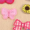 Pegatina de Tela Bordada por Computadora Etiqueta Bordada Arcoíris Cereza Mariposa Manzana Parche Accesorios para Ropa Infantil Accesorios