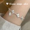 Diseño de Nicho Coreano Joyería de Plata Plata de Ley S925 Pulsera de Hoja de Ginkgo Plata Brillante Estilo Ins Joyería de Mano para Mujeres para Usar