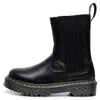 Botas Chelsea con Cremallera Lateral Transfronteriza 2976 para Mujer Suela Gruesa Botas de Motocicleta para Mujer Piel Genuina Nappa Suela de Plataforma Banda Elástica