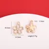 Estilo Coreano Diamante Flor de Cerezo Aceite Goteando Aleación Colgante DIY Pulsera Pendientes Collar Llavero Accesorios