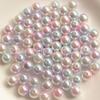 Accesorios para joyería DIY cuentas sueltas pequeñas decorativas color mágico perlas de sirena perforadas cuentas de agujero recto accesorios