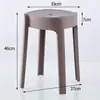 Banquinho de Plástico Espessado, Empilhável, Banquinho Alto Moinho de Vento, Cadeira Minimalista Moderna, Cadeira para Sala de Estar e Jantar, Banquinho Redondo de Plástico, Suporta Peso