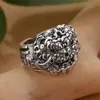 Anel Original Design "Pixiu" Prata Pura 999 Masculino Sólido Estilo Chinês Anel de Prata Vintage Masculino