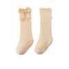 Calcetines Altos Rayados para Niños y Niñas Calcetines de Boca de Burbuja para Bebé Calcetines de Algodón Antideslizantes con Lazo para Bebé Calcetines para Niños