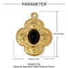 Máscara de Mariposa Retro Francesa Colgante de Acero Inoxidable DIY Pendientes de Corazón Femenino Flor de Cuatro Pétalos Accesorios de Joyería de Acero de Titanio