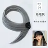Extensiones de Cabello Clip-In con Mechas, Pieza Única Invisible Sin Costuras para Cabello Corto, Postizo para Mujeres con Cabello Largo, Azul Ceniza