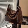 Bolso de Hombro Vintage de Moda Versátil para Mujer 2025 Nuevo Bolso Bandolera de Estilo Occidental de Moda Bolso Tote de Gran Capacidad para Viaje