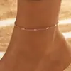 Corrente Simples Transfronteiriça Contas Cruzadas Contas para Mulheres Estilo Coreano Ins Nicho Moda Personalidade Moda Acessórios para Pés