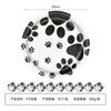 Amazon Decoração de Festa de Aniversário Infantil com Tema de Pata de Cachorro Preto Amazon Conjunto de Pratos de Jantar Descartáveis com Estampa de Pata de Cachorro e Pegada de Neve