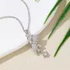 Colar de Urso de Alto Padrão Não Desbota para Mulheres, Aço Titânio Banhado a Ouro Cobre Zircônia Microcravejada, Corrente de Clavícula Estilo Fresco, Fofo e Doce