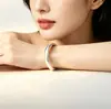 Pulsera de herradura antigua estilo chino nuevo de plata pura 999.9, lujo ligero, elegante, moderna, a la moda, pulsera versátil, perfecta como regalo para amigos