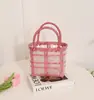 Bolsa de Palha Portátil de Gelatina Desenho Animado Fofo, Nova Bolsa de Palha Quadrada de Coelho para Viagem de Férias, Bolsa Quadrada Pequena Versátil