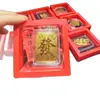 Nuevo Oro Puro 999 Gato de la Suerte Dios de la Riqueza Lámina de Oro Concha Mismo Estilo Pegatina Dorada Pegatina para Teléfono Pegatina Creativa Caja de Regalo Venta al por Mayor