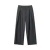 Traje de Gama Alta para Otoño de Principios de Primavera Pantalones de Pierna Ancha para Hombre 2026 Nuevos Pantalones Casuales Rectos de Cintura Alta Sueltos con Caída