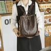 Mochila Retro Estampada de Moda para Mujer, Estilo Coreano Nueva Colección Primavera/Verano 2026 Mochila Antirrobo de Gran Capacidad, Bolso Casual de Viaje