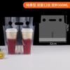 Saco Descartável Transparente Espessado para Embalagem de Milk Tea Copo Único Copo Duplo Café Suco Bebida Leite de Soja Saco Plástico