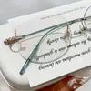 Gafas Rectangulares Ultraligeras de Titanio Puro Sin Montura para Mujer, Se Pueden Personalizar con Lentes Graduados, Sensación de Alta Gama, Aspecto Puro y Natural, Gafas Sin Montura