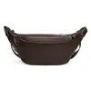 Bolsa de Peito Masculina para Corrida, Uso Casual, Bolsa de Cintura para Celular, Bolsa de Couro Bovino de Primeira Camada para Esportes ao Ar Livre, Ombro Único Transversal, Simples e Estilosa