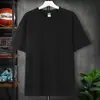 Camiseta de manga corta con hombros caídos de 260 g para hombre y mujer, estilo coreano, color liso, marca de moda, cuello redondo holgado, manga corta, camiseta personalizada de algodón de Xinjiang