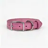 Nuevo collar para perro de cuero genuino multicor de flor entera de vacuno 2026, disponible en tallas grande, mediana y pequeña, con cuero suave, artesanía exquisita y un refinado acabado al aceite