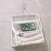Bolsa de pendurar roupas para banheiro à prova d'água para vaso sanitário e chuveiro organizador de roupas para dormitório bolsa de armazenamento suspensa