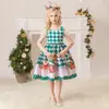 Nuevo vestido de cena navideña para niñas europeas y americanas de Amazon, vestido de fiesta de actuación para niñas.