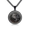 Colar de pingente de aço de titânio antigo Poseidon Poseidon Colar de pingente de aço de titânio transfronteiriço Colar de camisola masculina retrô