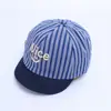 Gorra de Béisbol de Estilo Nuevo con Visera Corta para Bebés, Sombrero de Sol para Primavera y Verano para Niños de 1 Año, Gorra Versátil de Moda a Rayas y Cuadros