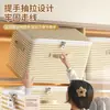 Caja de Almacenamiento Plegable Portátil de Gran Capacidad con Tapa para Organización de Ropa en Dormitorio del Hogar, Cesta para Almacenamiento de Juguetes y Bocadillos en Sala de Estar