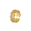 Anillo de Zirconia Estrella Super Flash para Mujer Diseño de Nicho Moda Simple Elegante Lujo Ligero Gama Alta Anillo Abierto para Dedo