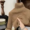 Categoría a Suéter de Cuello Alto para Niños Otoño e Invierno Estilo Nuevo Camiseta Interior de Punto Engrosada para Niños y Niñas Bebé