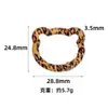Estampa de Leopardo Fecho de Mola Tartaruga Anel Aberto Gato Chaveiro Liga de Osso Fecho de Acessórios DIY Anel de Contas Fecho