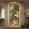 Pintura Decorativa Moderna de Lujo de Gama Alta para Entrada, Sala de Estar, Pasillo y Puerta de Entrada, Agua Corriente Trae Riqueza