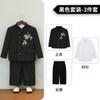 Novo Casaco de Terno Estilo Chinês para Meninos Moda Nacional Terno Gola Mandarim Bordado Infantil Hanfu Traje Tang Traje para Apresentação de Palco