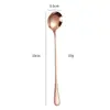 Cuchara Mezcladora de Acero Inoxidable 1010 Cuchara para Hielo Cuchara de Mango Largo Cuchara de Postre de Alto Valor Cuchara Redonda para Helado Cuchara para Café Transfronteriza