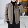 Jaqueta Casual Juvenil 2026 Gola Alta Acolchoada Modelagem Solta Masculina Curta Novo Padrão Nacional 90 Jaqueta com Forro de Penas de Pato Branco