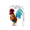 Pátio de Parque Externo Galo Artificial Enfeites de Ferro Animal de Metal Decoração de Paisagem Artesanato Criativo para Casa