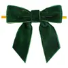 Lazo de Terciopelo Flocado con Cascabel 24 Piezas en Stock, Popular Lazo Navideño Transfronterizo