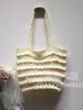 Bolso Pequeño de Lana Tejida Otoño e Invierno para Mujer 2025 Nuevo Estilo Coreano Bolso Tejido a Mano Bolso de Mano de Nicho para el Trabajo y el Viaje