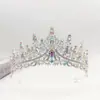 Corona Nupcial Popular Transfronteriza Corona de Cristal Boda Cumpleaños Accesorios Vestido de Princesa Diadema de Pedrería Estilo Europeo